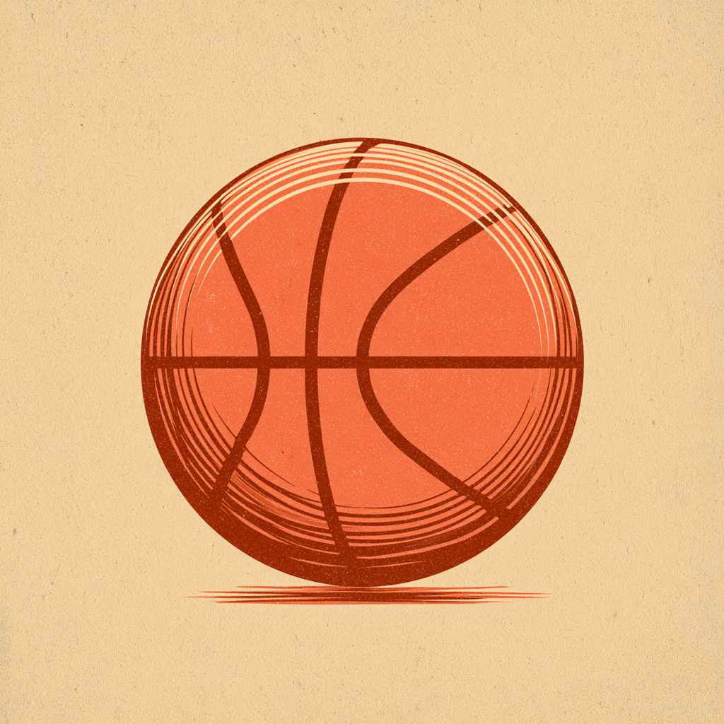 Vintage textured basketball ball illustrat, basketball clipart