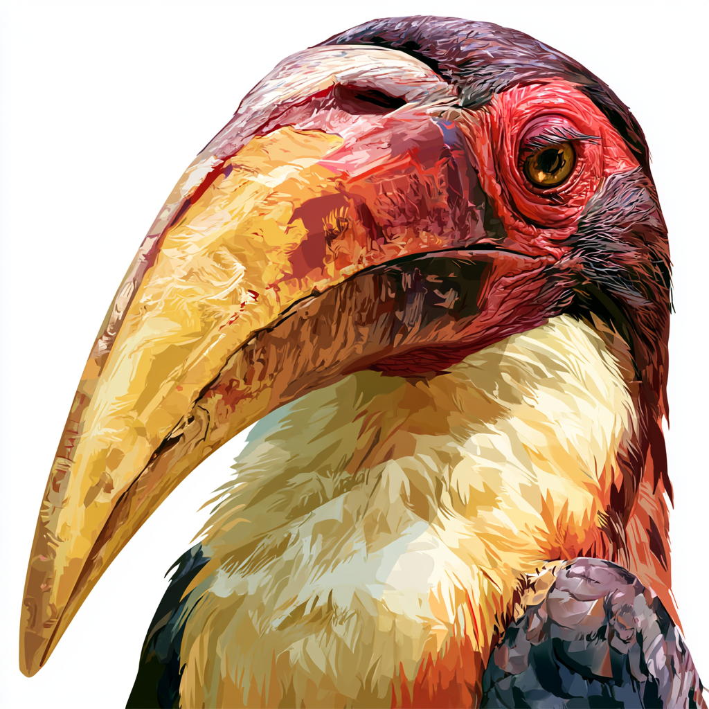 Parrot beak close up with red and yellow colors, beak clipart