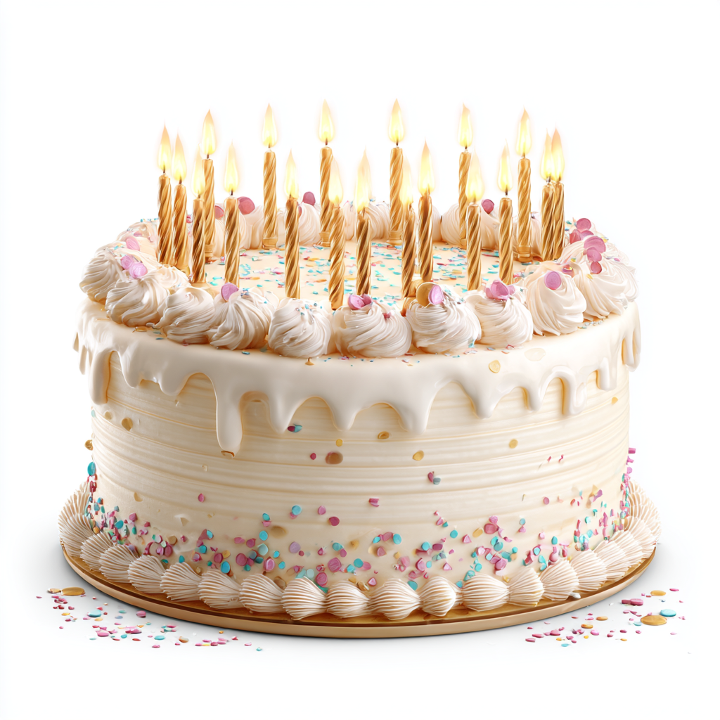 Colorful birthday cake with candles and, birthday cake clipart