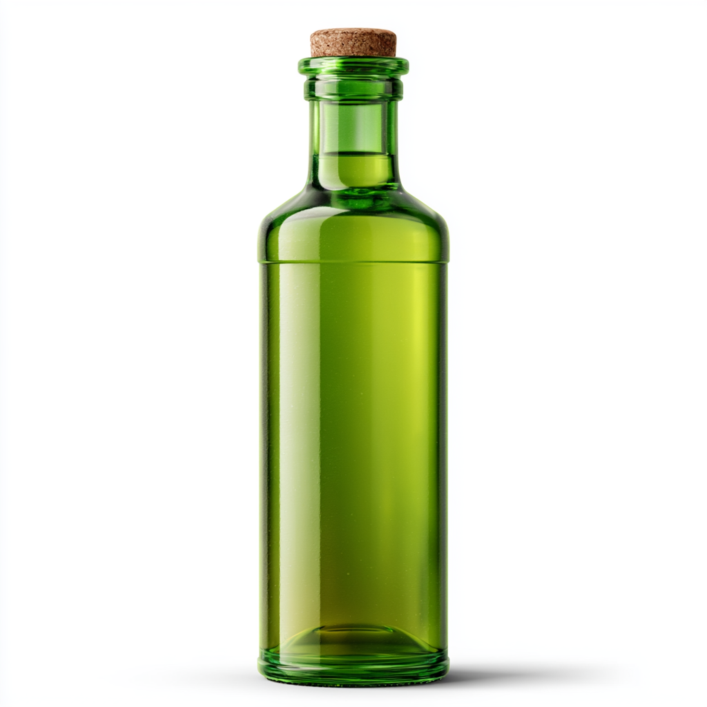 Green wine bottle with cork simple colorful ve, bottle clipart