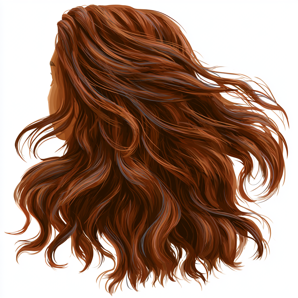 Horse mane flowing in the wind realistic colorfu, mane clipart