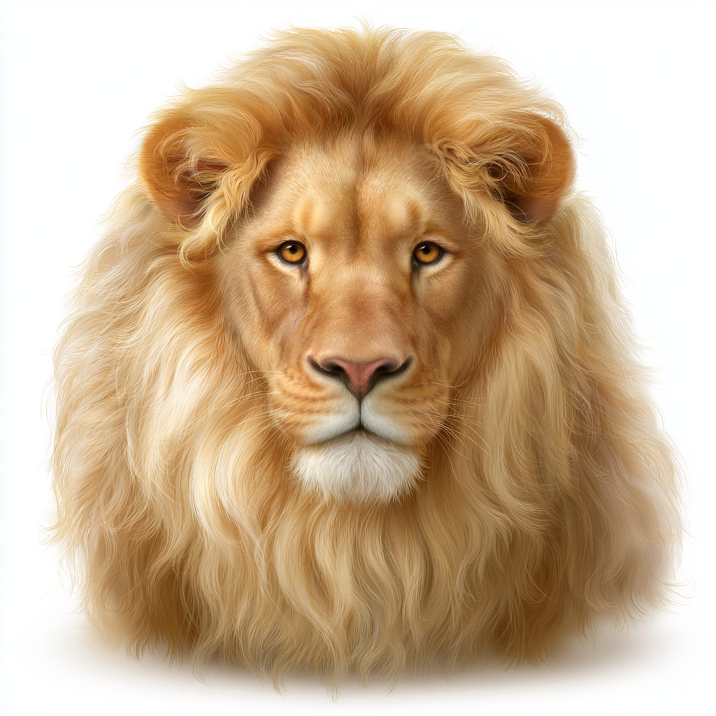 Majestic lion head with detailed mane colorful, mane clipart