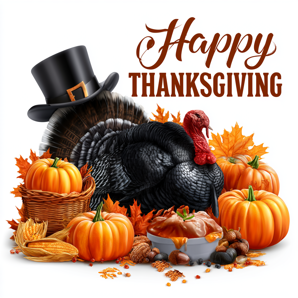 Thanksgiving theme with turkey colorful vect, november clipart