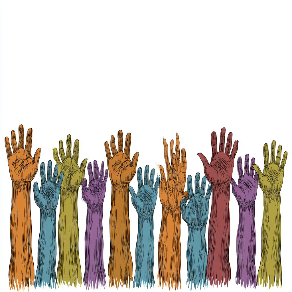 Community outreach hands colorful people hel, outreach clipart