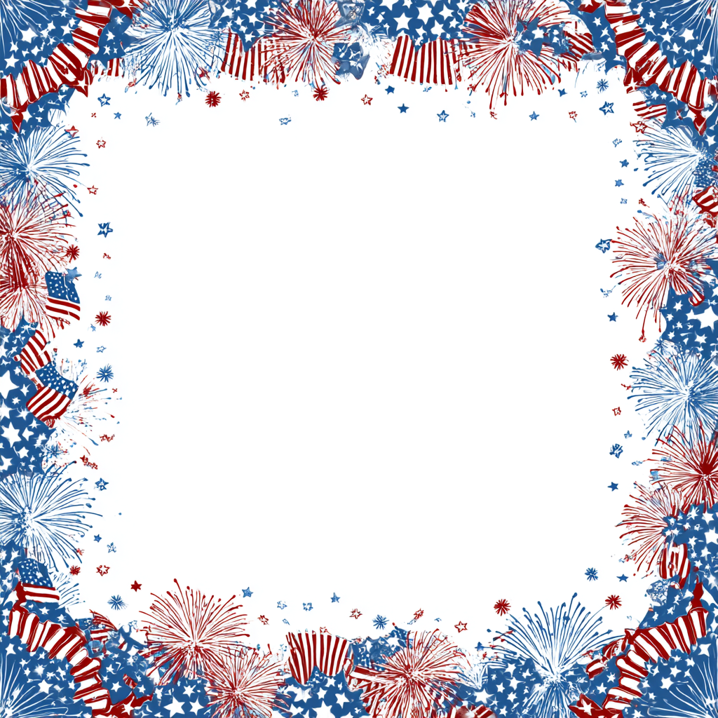 July fourth border with stars and st, patriotic border clipart