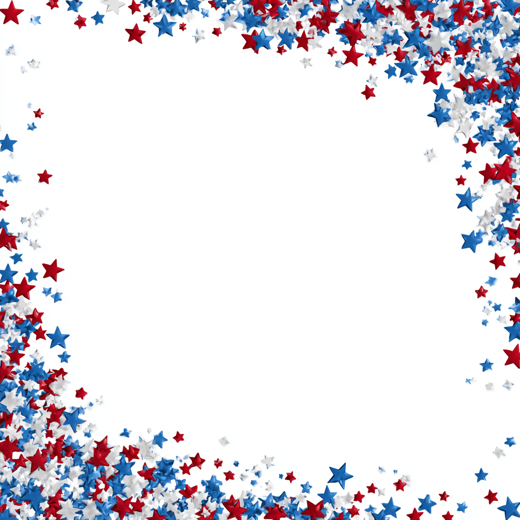 Patriotic corner border with red whi, patriotic border clipart