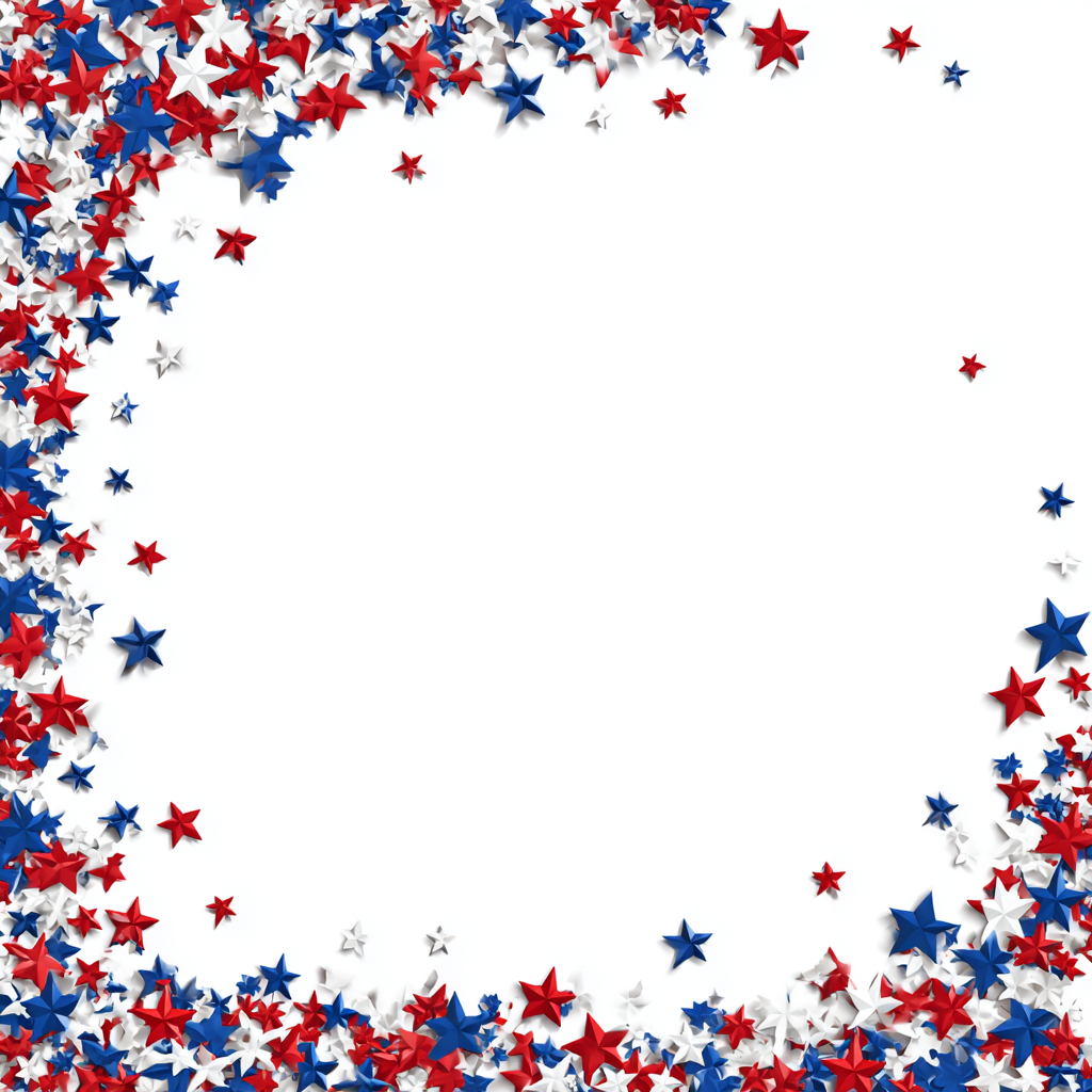 Patriotic corner border with red whi, patriotic border clipart