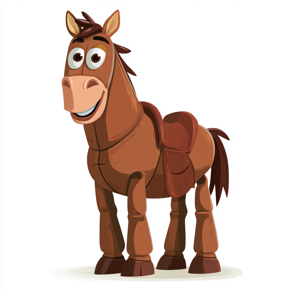 Bullseye horse character cute brown toy hor, toy story clipart