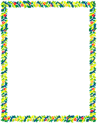 Christmas Holly Border Clipart with Festive Frames for Holiday Design