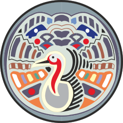 Colorful Bird with Vibrant Pattern Head Clipart