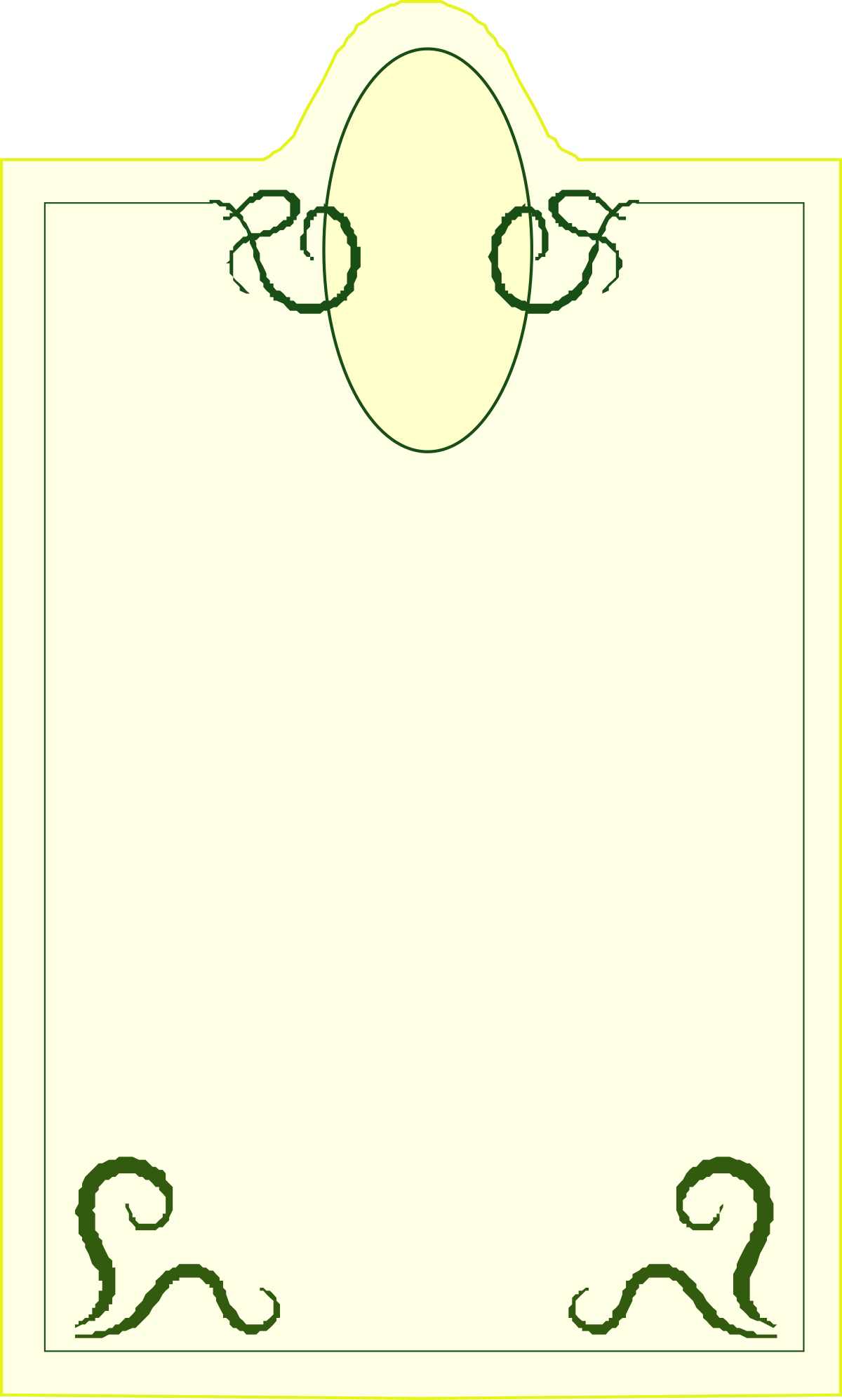 Blank Paper with Scroll and Clipart Frames for Creative Borders