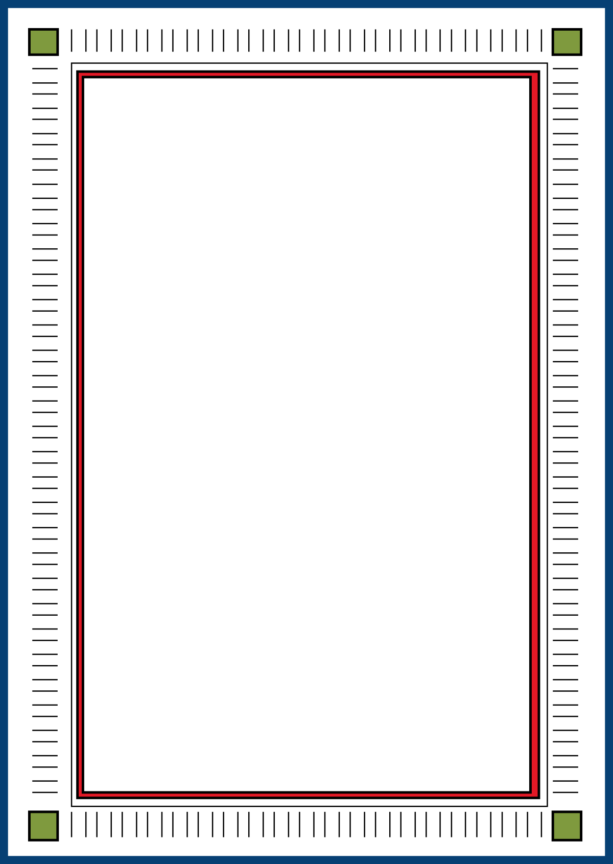 Square Clipart with Red and Blue Borders for Creative Designs