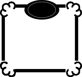 Borders and Frames: Circular Design on Black Background Clipart