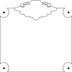 Customizable Borders and Frames for Blank Paper with Cloud Clipart