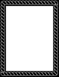 Black and White Rope Pattern Frame Clipart