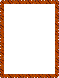 Brown Rope Frame Clipart with White Background - Elegant Borders & Frames