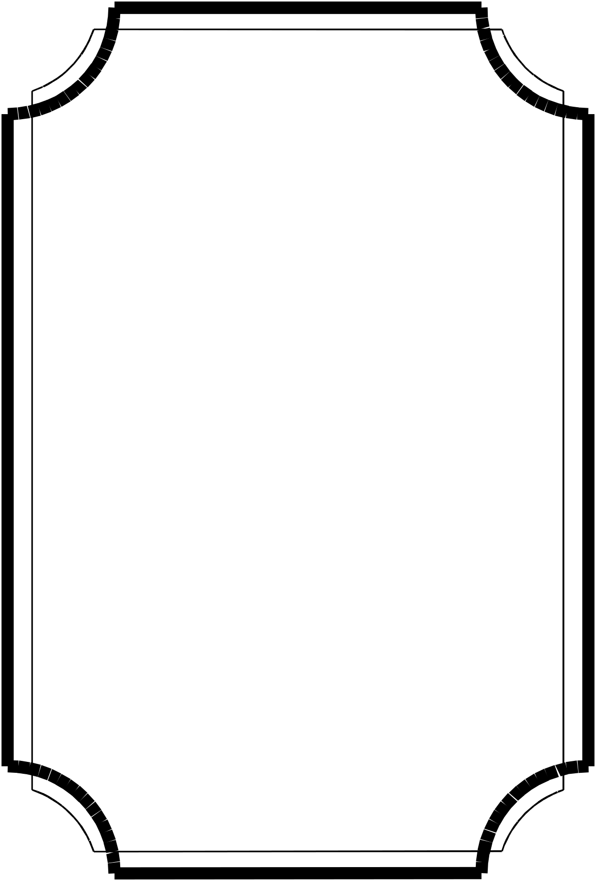 a black and white frame with a blank space clip art png transparent Black and White Frame Clipart - Elegant Border Design