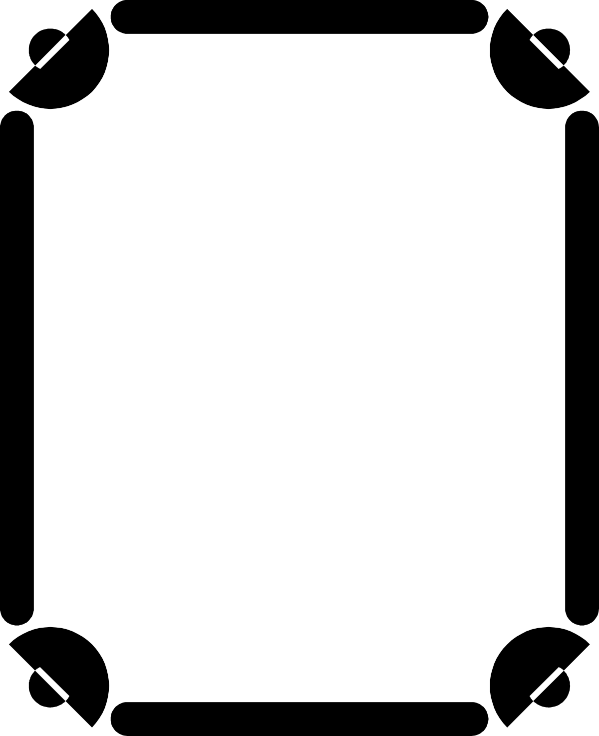 Black and White Square Frame Clipart - Elegant Borders and Decorative Frames