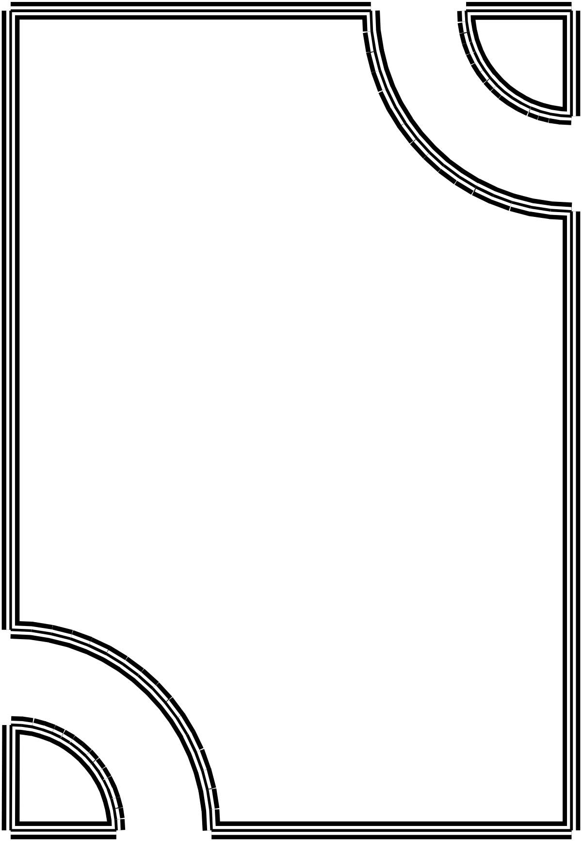 Black and White Square Border Frame Clipart for Creative Designs