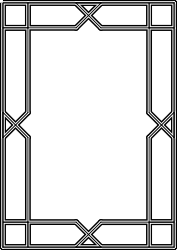 Art Deco Pattern Borders and Frames - Black and White Clipart