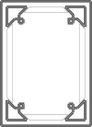 Art Deco Square Border Clipart - Stylish Black and White Frame