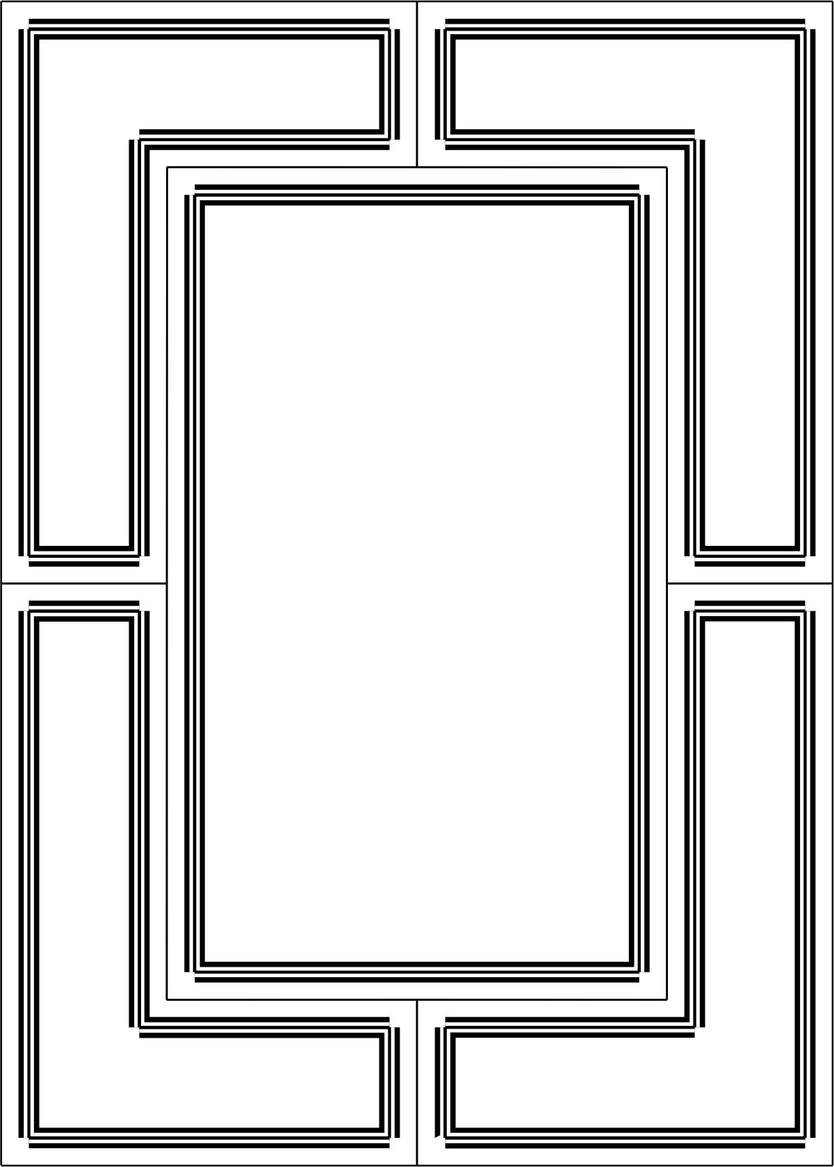 a square frame with a square pattern clip art png transparent Square Pattern Frames - Stylish Borders for Clipart Designs