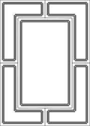 Square Pattern Frames - Stylish Borders for Clipart Designs