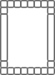 Black and White Square Pattern Frame Clipart - Elegant Borders for Creative Designs