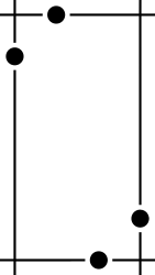Square Clipart with Four Dots - Elegant Borders and Frames