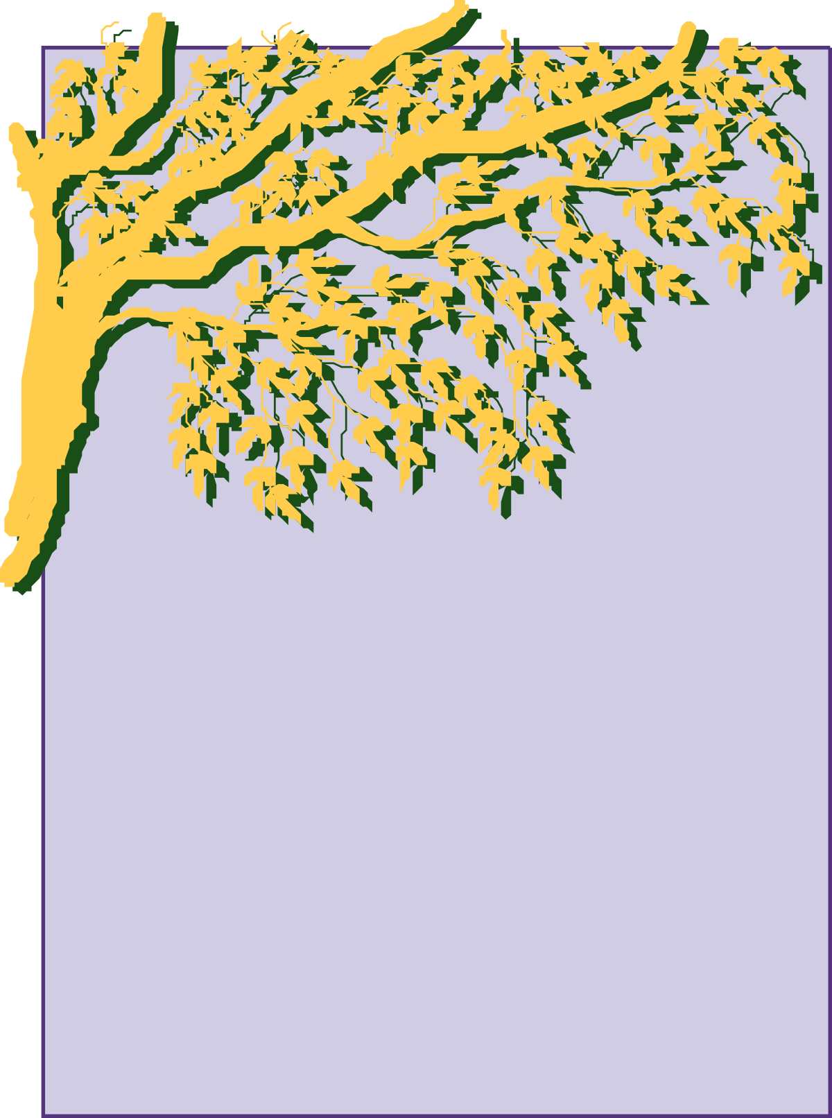 a tree with yellow leaves clip art png transparent Vibrant Yellow Leaves Tree Clipart - Decorative Borders & Frames