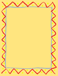 Borders and Frames Clipart: Yellow Background with Red and Yellow Dots