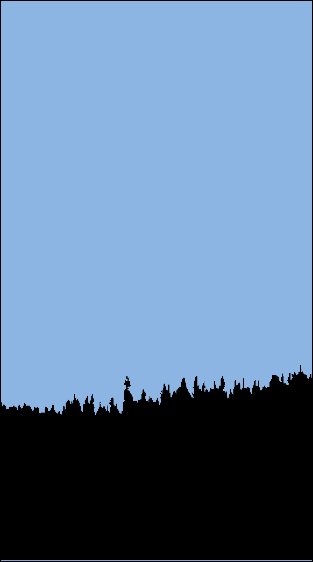 Blue Sky Tree Line Borders and Frames Clipart