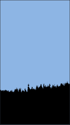 Blue Sky Tree Line Borders and Frames Clipart