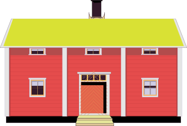 Red House with Green Roof Clipart: Perfect for Your Creative Projects