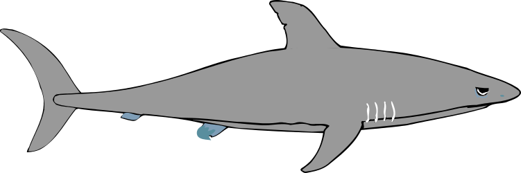 Shark Clipart with Big Mouth for Creative Projects