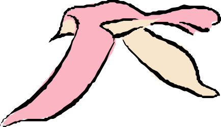 Pink and White Pepper Clipart on Black Background