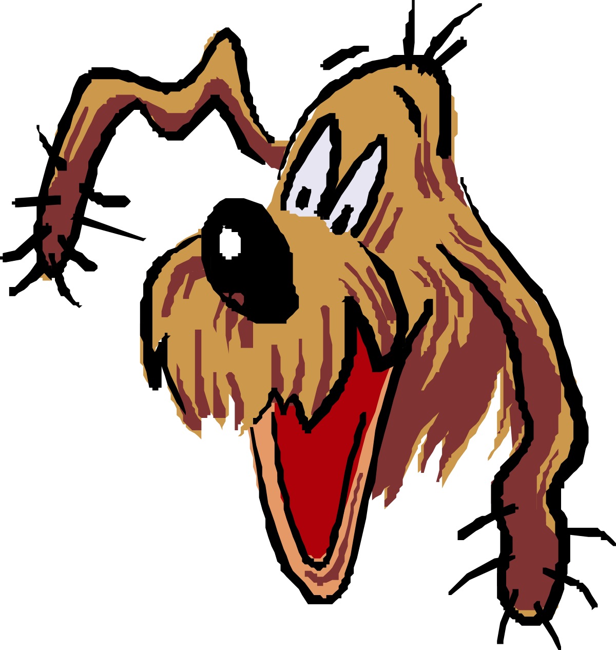 Open Mouth Dog Clipart - Playful Canine with Tongue Out