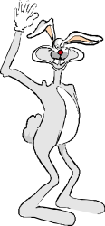 Cartoon Rabbit with Hat and Hand Up - Playful Clipart Design