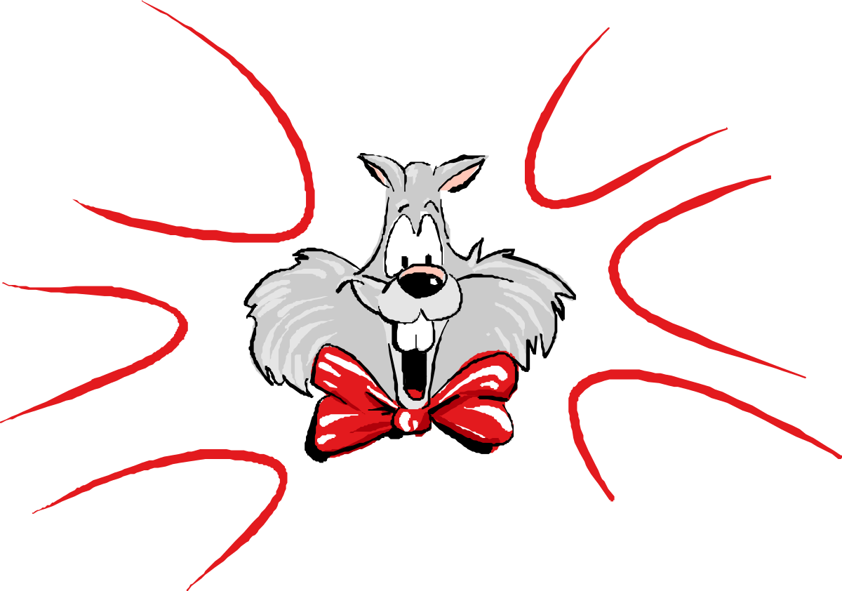 Cartoon Dog with Red Bow Tie Clipart - Adorable Pet Graphics