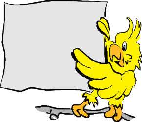 Yellow Bird Clipart with White Sheet - Perfect Borders for Animal Illustrations