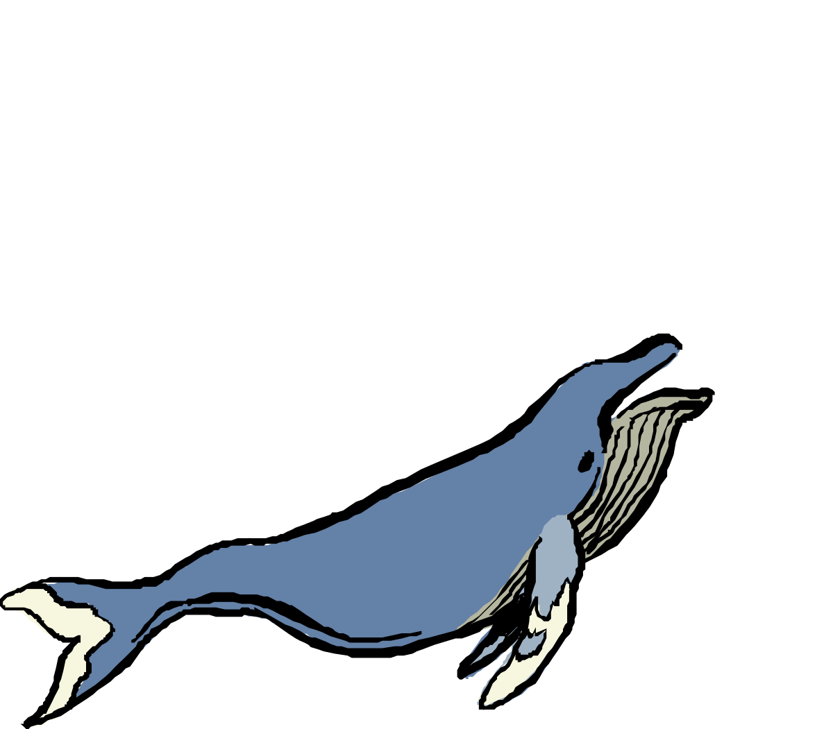 a whale swimming in the ocean clip art png transparent Whale Swimming in Ocean Clipart - Majestic Marine Life