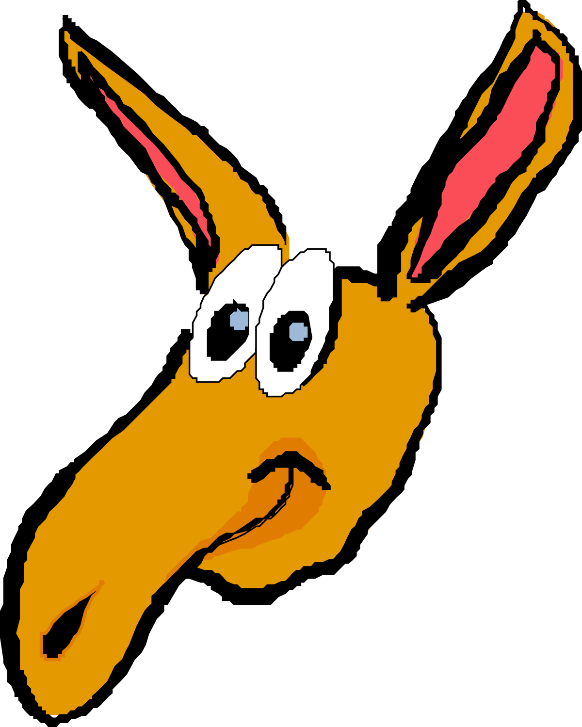 a cartoon rabbit with a big nose clip art png transparent Cartoon Rabbit with Big Nose - Adorable Clipart for Your Projects