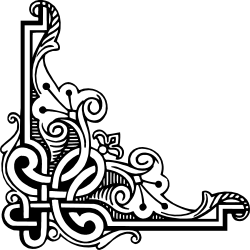 Letter L Clipart - Elegant Black and White Borders & Corners