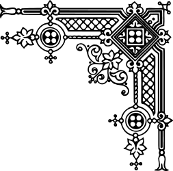 Celtic Cross Border Clipart - Elegant Black and White Design