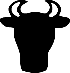 Silhouette of a Bearded Man - Black and White Clipart for Versatile Use