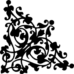 Stylized Black and White Logo Clipart: Elegant Borders and Corners Design