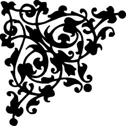 Stylized Black and White Logo Clipart with Unique Borders and Corners