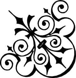 Black Background with Elegant White Bird Flying - Clipart Borders & Corners