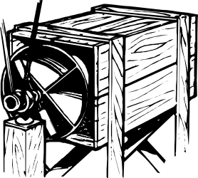 Fan Clipart - Elegant Black and White Drawing for Creative Projects