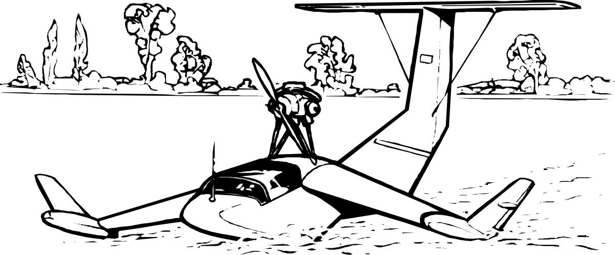 Black and White Clipart of a Man Sitting in a Chair